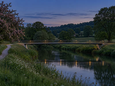 The river crossing at dusk
