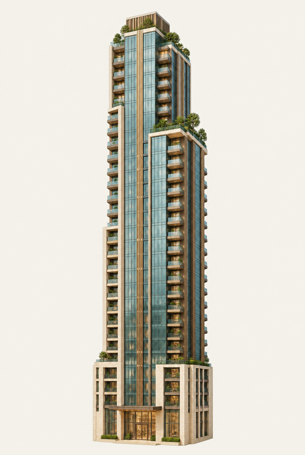 The completed tower